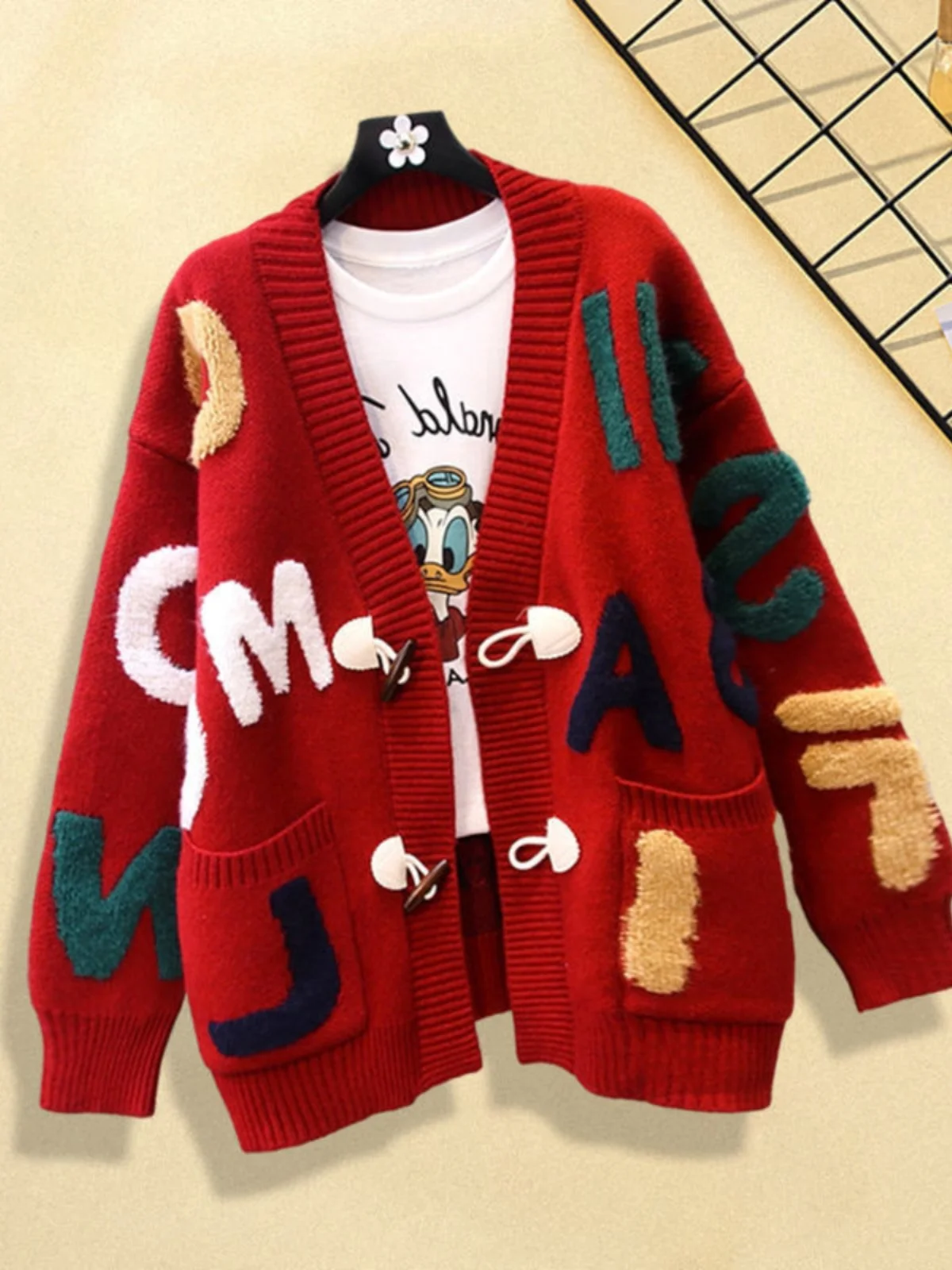 Красный вязаный свитер Thiened для женщин, весна-осень, уличный свободный крой, V-Ne Long Sve, мультяшный узор
Красный вязаный свитер Thiened для женщин, весна-осень, уличный свободный крой, V-Ne Long Sve, мультяшный узор