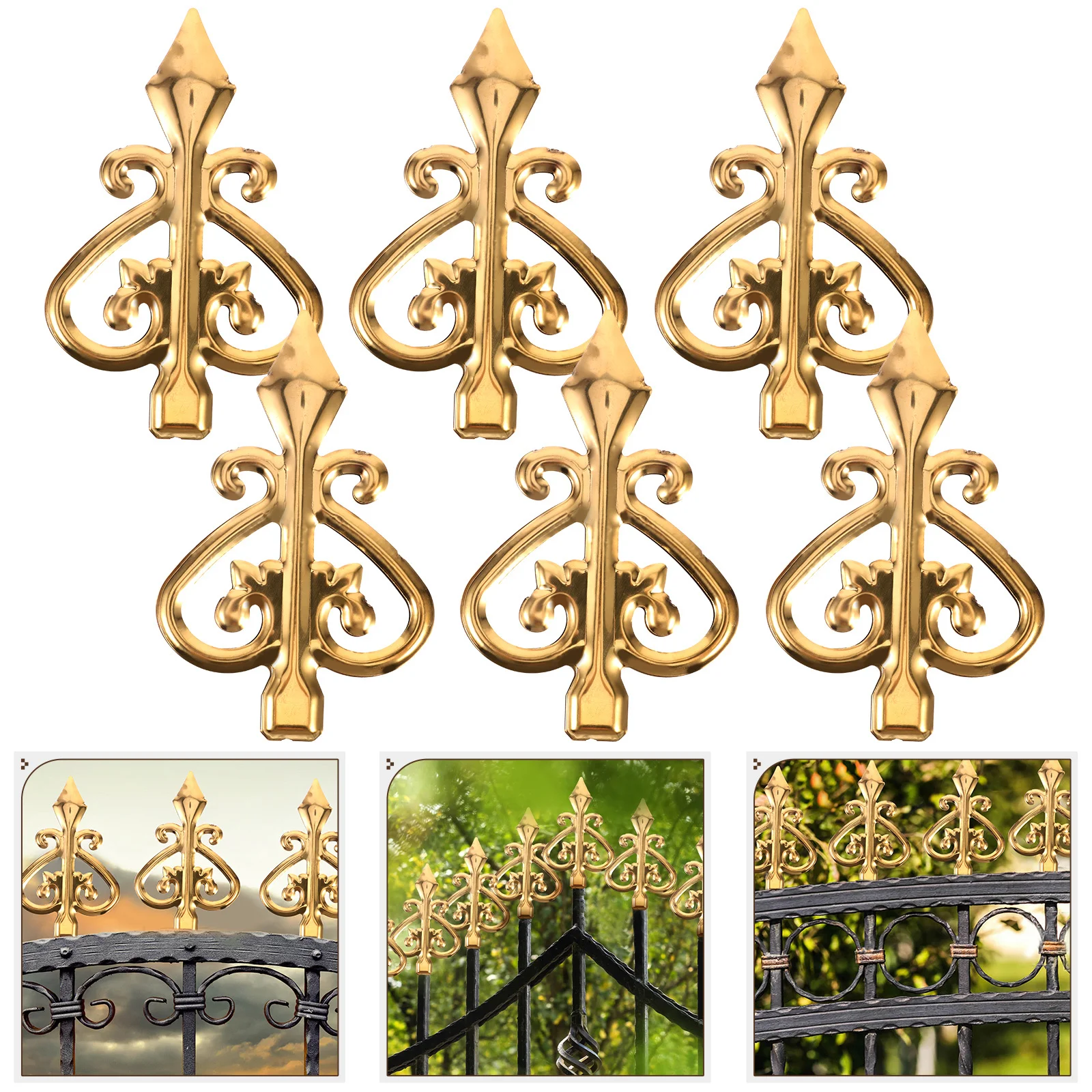 6pcs Fence Finials Aluminum Alloy Post Tops Outdoor Decorative Toppers For Garden Yard Farmhouse Fence Decorations
6pcs Fence Finials Aluminum Alloy Post Tops Outdoor Decorative Toppers For Garden Yard Farmhouse Fence Decorations