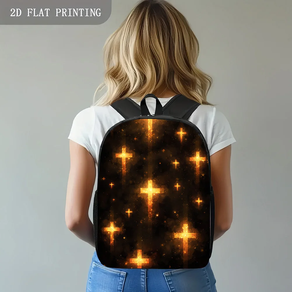 1 religious logo design with light cross, with spiritual light effect, durable and stylish large-capacity backpack
1 religious logo design with light cross, with spiritual light effect, durable and stylish large-capacity backpack