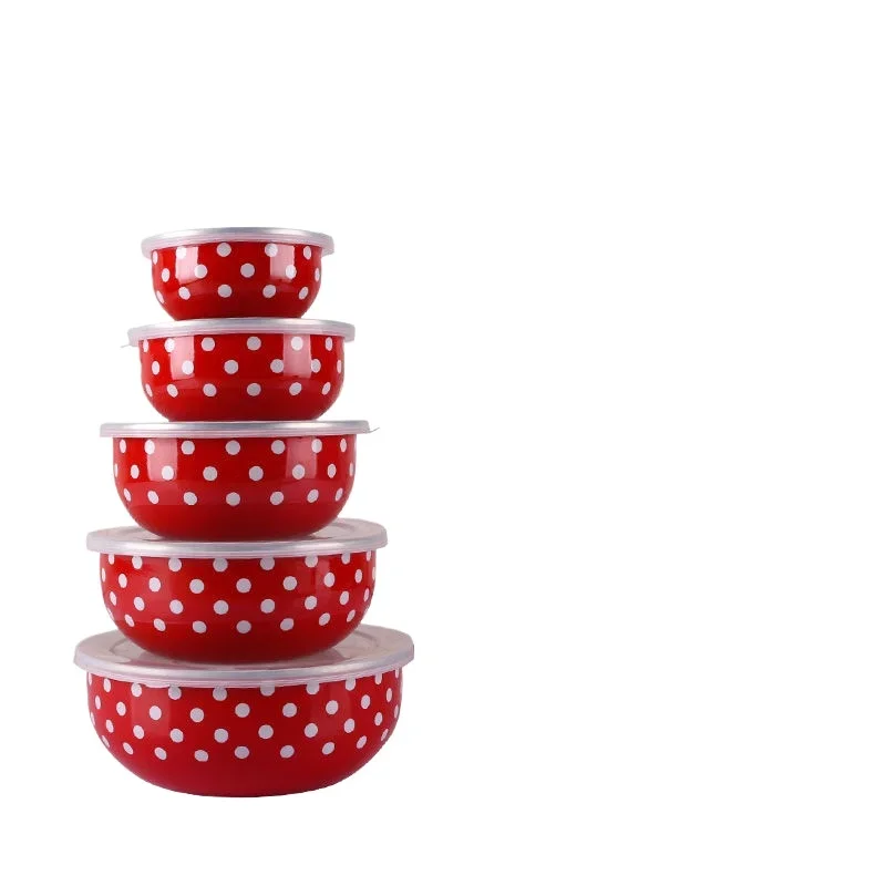 5Pcs/ enamel bowl Set Creative Flower Animal Enamel Bowls Salad Food Bowls with Plastic Covers for Home Kitchen
5Pcs/ enamel bowl Set Creative Flower Animal Enamel Bowls Salad Food Bowls with Plastic Covers for Home Kitchen