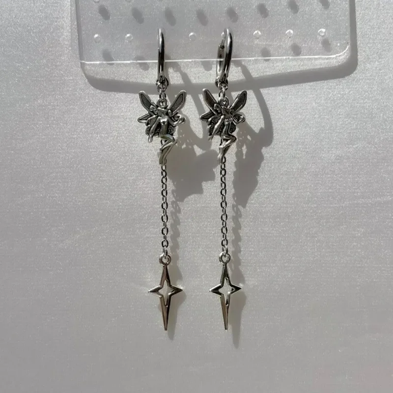 Fashion New Gothic Elf and Cross Pendant Earrings Hip Hop Rock Punk Style Men and Women Holiday Party Jewellery Accessories Gift
Fashion New Gothic Elf and Cross Pendant Earrings Hip Hop Rock Punk Style Men and Women Holiday Party Jewellery Accessories Gift