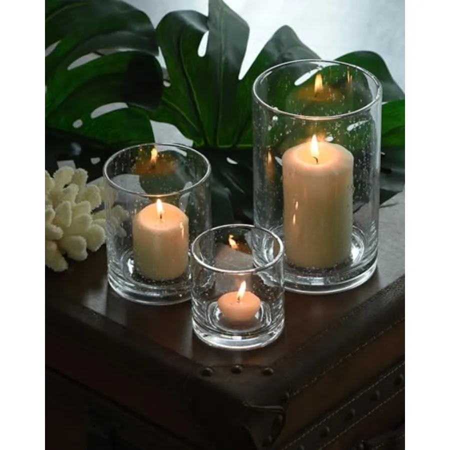 Glass Candle Holders Set, Hurricane Vase Centerpieces for Pillar Votive Flower, Seeded Cylinder Bulk, Mother's Day Birthday Gif
Glass Candle Holders Set, Hurricane Vase Centerpieces for Pillar Votive Flower, Seeded Cylinder Bulk, Mother's Day Birthday Gif
