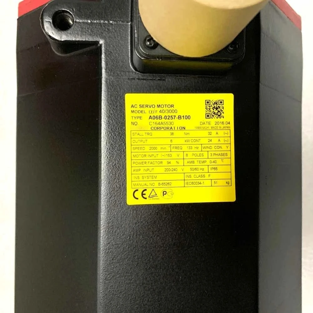 A06B-0257-B100 Для FANUC A06B-0257-B100 Б/У серводвигатель переменного тока
A06B-0257-B100 Для FANUC A06B-0257-B100 Б/У серводвигатель переменного тока