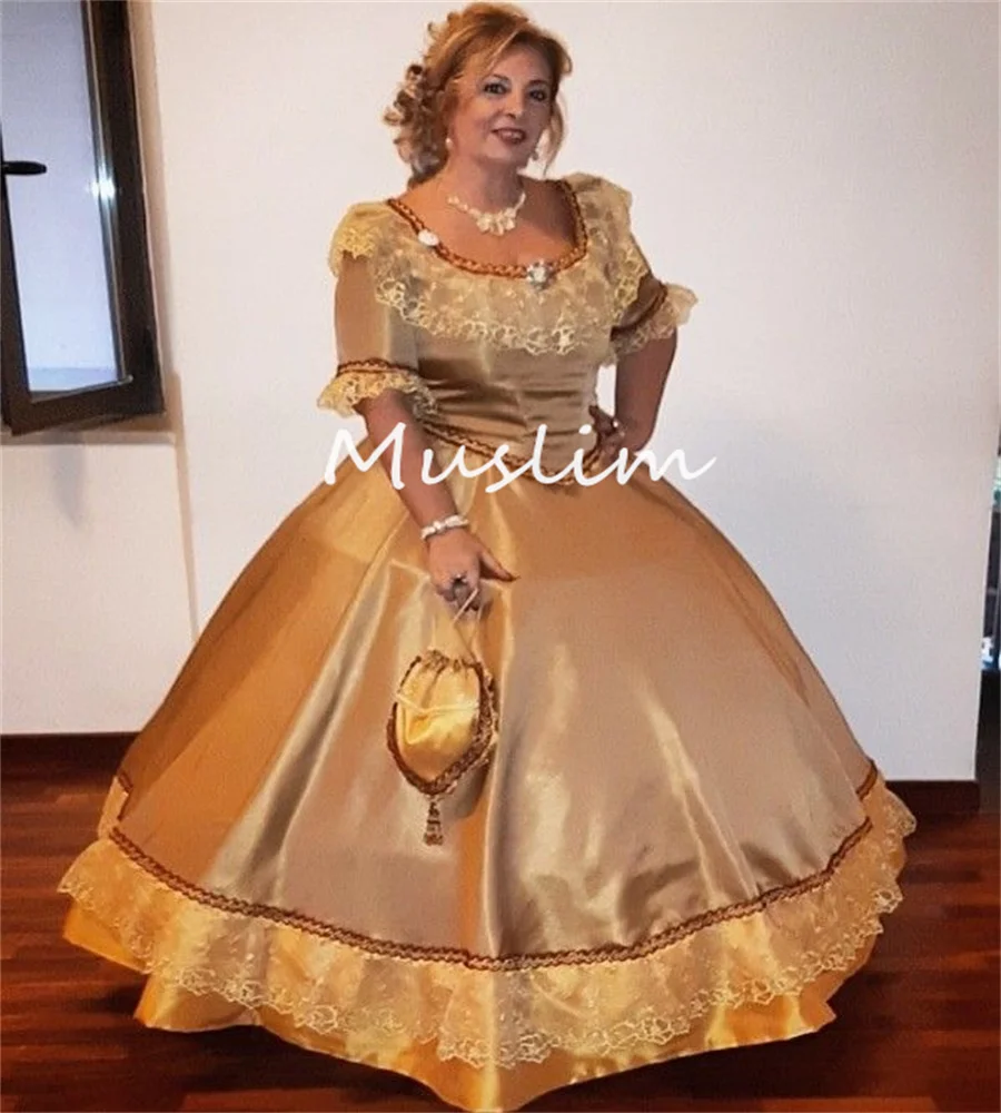 Fashion 1860s Gold Dancer Prom Dress Historische Kleidung Short Sleeve Plus Size Evening Dress Robe Soirée Chic Party Customized
Fashion 1860s Gold Dancer Prom Dress Historische Kleidung Short Sleeve Plus Size Evening Dress Robe Soirée Chic Party Customized