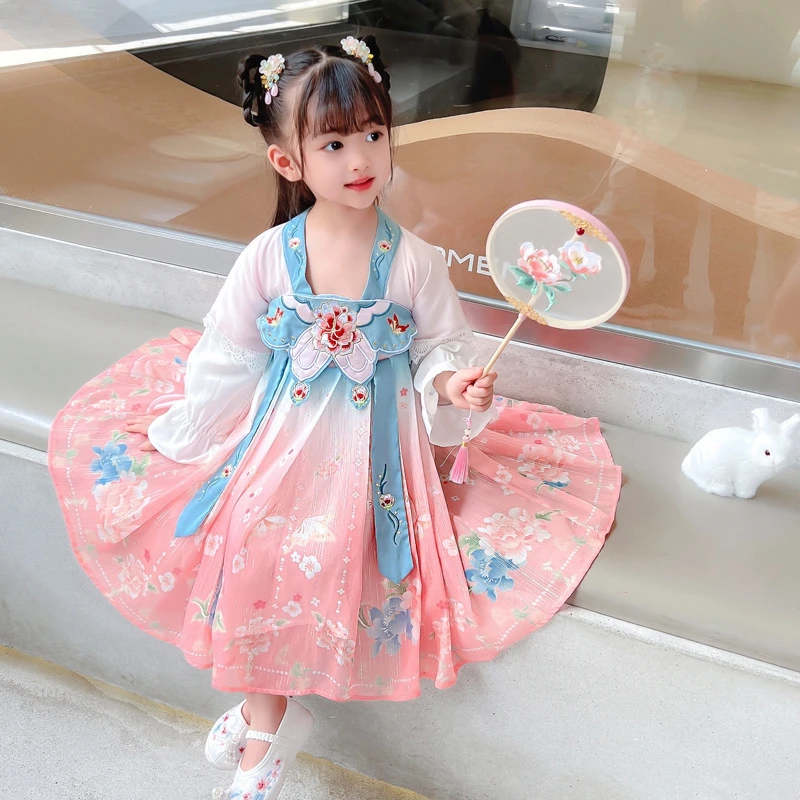 Girls' Hanfu 2022 Autumn New Long-sleeved Yulan Butterfly Children's Short Coat Girl Chinese Style Tang Performance Clothes
Girls' Hanfu 2022 Autumn New Long-sleeved Yulan Butterfly Children's Short Coat Girl Chinese Style Tang Performance Clothes