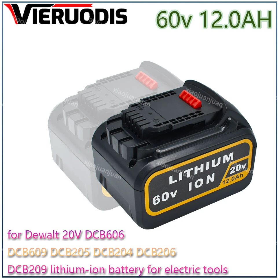NEW12.0Ah 20V 60V MAX Replacement Battery for Dewalt DCB606 DCB609 DCB205 DCB204 DCB206 DCB209 Power Screwdriver Tools Batteries
NEW12.0Ah 20V 60V MAX Replacement Battery for Dewalt DCB606 DCB609 DCB205 DCB204 DCB206 DCB209 Power Screwdriver Tools Batteries