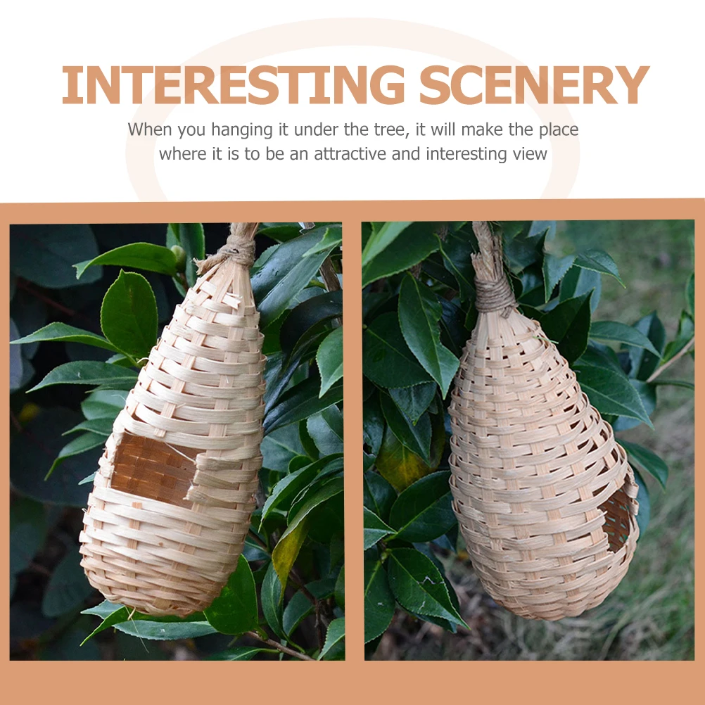 2pcs Woven Bird Nest 8x20cm Lifelike Parrot House Hanging Durable Reusable Decor Garden Pet Supply
2pcs Woven Bird Nest 8x20cm Lifelike Parrot House Hanging Durable Reusable Decor Garden Pet Supply