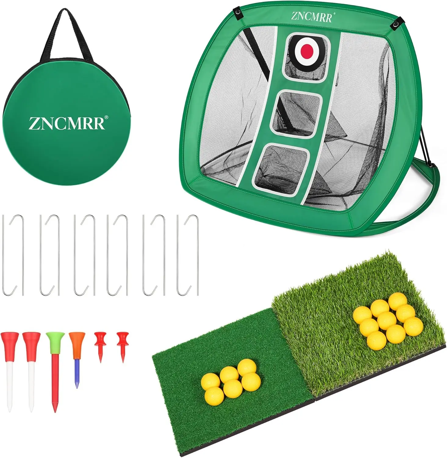 Pop Up Golf Chipping Net, Indoor Outdoor Collapsible Portable Hitting Net with 15 Balls and 2 Mats for Backyard Practice
Pop Up Golf Chipping Net, Indoor Outdoor Collapsible Portable Hitting Net with 15 Balls and 2 Mats for Backyard Practice