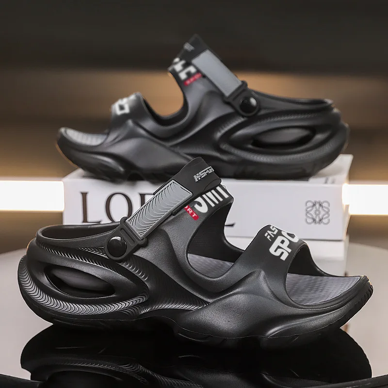 Оригинальные мужские сандалии на очень толстой мягкой подошве с открытым носком, сандалии двойного назначения, тапочки, летние уличные пляжные повседневные сандалии для мужчин
Оригинальные мужские сандалии на очень толстой мягкой подошве с открытым носком, сандалии двойного назначения, тапочки, летние уличные пляжные повседневные сандалии для мужчин