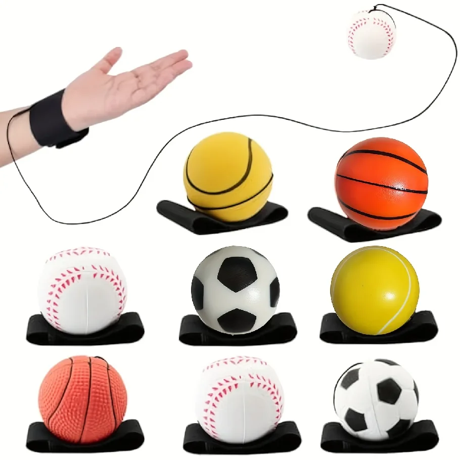 Basketball Wrist Bouncing Ball High Elasticity Hand Throw Training Ball Wristband Kit Outdoor Activity Props
Basketball Wrist Bouncing Ball High Elasticity Hand Throw Training Ball Wristband Kit Outdoor Activity Props