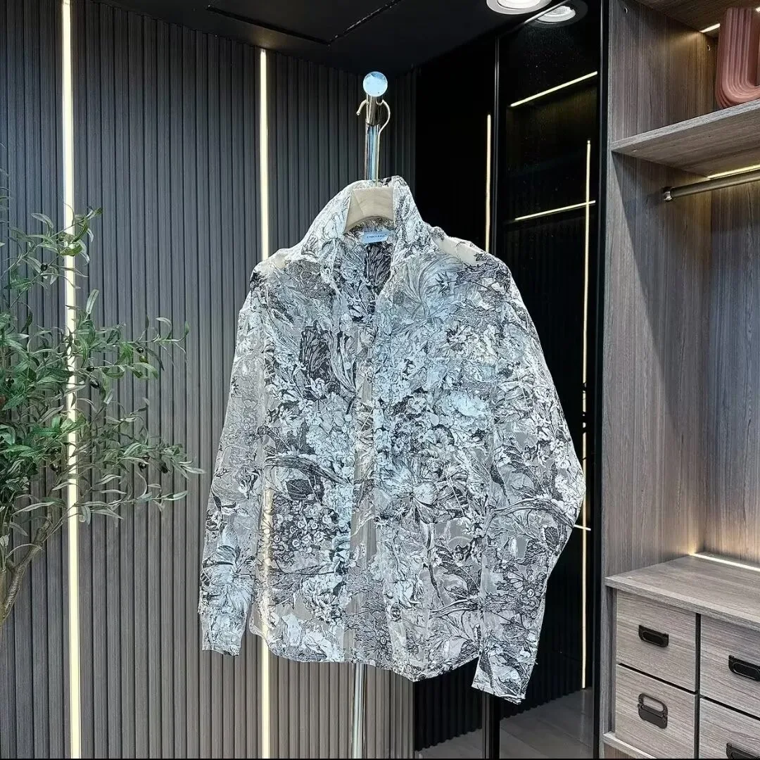 Floral Mesh Shirt For Men Spring Summer Thin Hollow Out Long Sleeve Tops Fashion Handsome Breathable Loose Sexy Shirt Streetwear
Floral Mesh Shirt For Men Spring Summer Thin Hollow Out Long Sleeve Tops Fashion Handsome Breathable Loose Sexy Shirt Streetwear