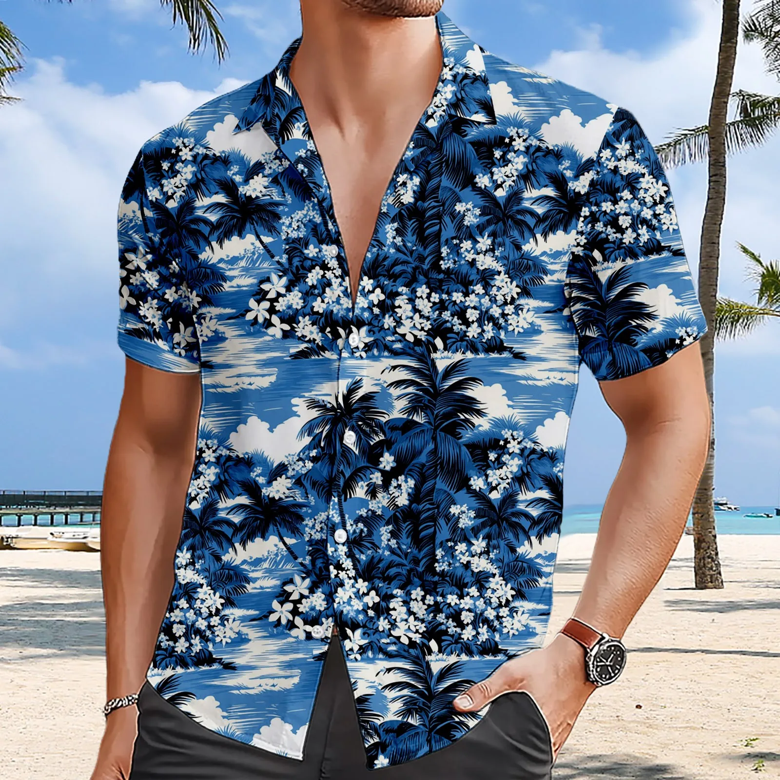 2025 Men's Shirt Casual Hawaiian Pattern Short Sleeve Tops Hip Hop Street Beach Party Shirt Male Clothing Shirt Men Summer
2025 Men's Shirt Casual Hawaiian Pattern Short Sleeve Tops Hip Hop Street Beach Party Shirt Male Clothing Shirt Men Summer