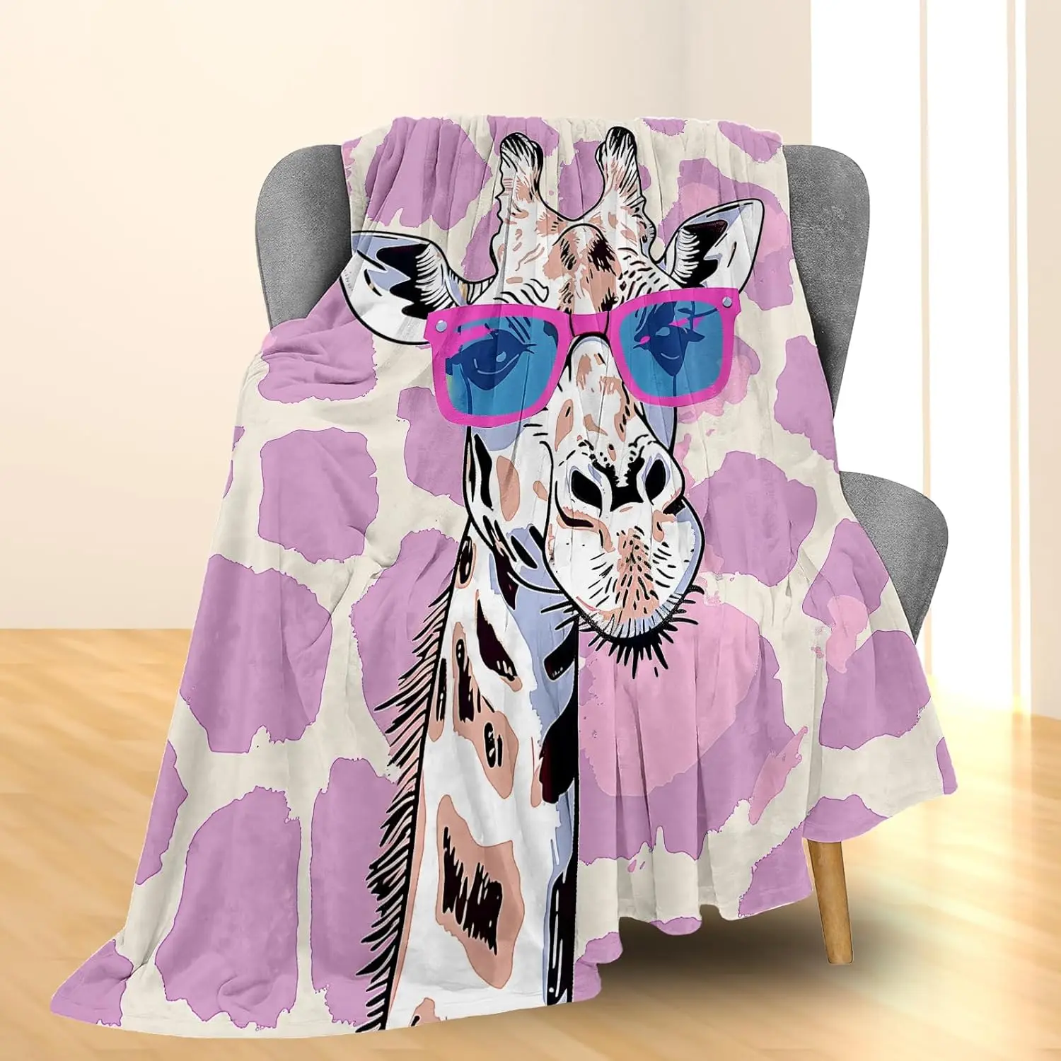 Fashion Giraffe with Sunglasses Blanket Soft Flannel Blanket-Comfortable Ideal for Sofa Indoor and Outdoor Use Home Decor
Fashion Giraffe with Sunglasses Blanket Soft Flannel Blanket-Comfortable Ideal for Sofa Indoor and Outdoor Use Home Decor