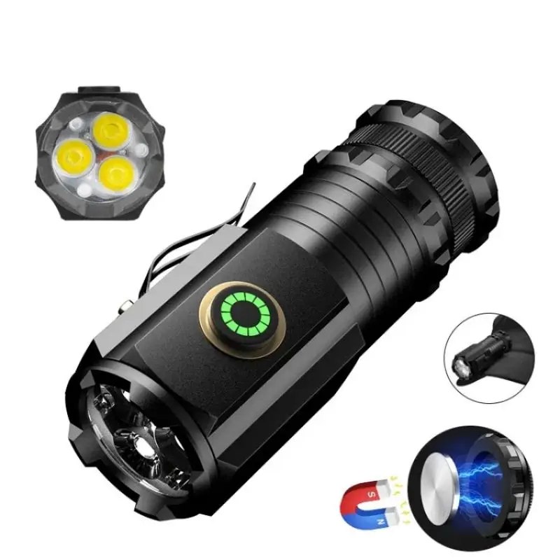 Flashlight Led Rechargeable Strong Light Long-Range Ultra-Bright Mini Portable Small Outdoor Multi-Functional Clip-On Lamp
Flashlight Led Rechargeable Strong Light Long-Range Ultra-Bright Mini Portable Small Outdoor Multi-Functional Clip-On Lamp
