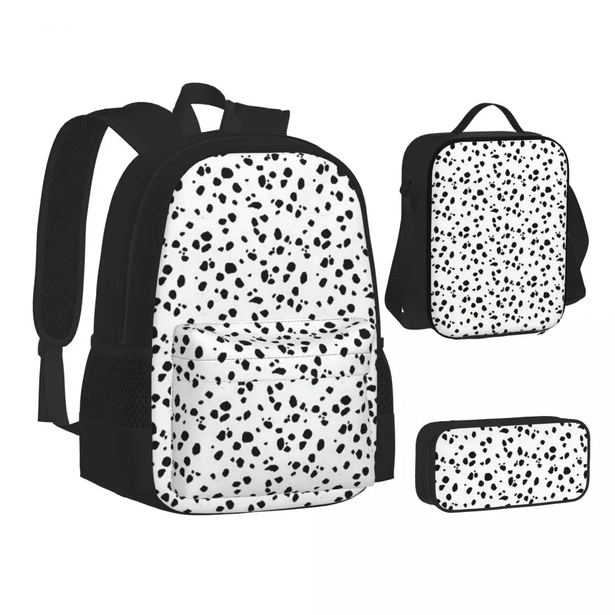 Cute Spots Dots Dalmatian Dog Print Backpacks Students Bookbag School Bags Children Rucksack Lunch Bag Pen Bag Three-Piece Set
Cute Spots Dots Dalmatian Dog Print Backpacks Students Bookbag School Bags Children Rucksack Lunch Bag Pen Bag Three-Piece Set