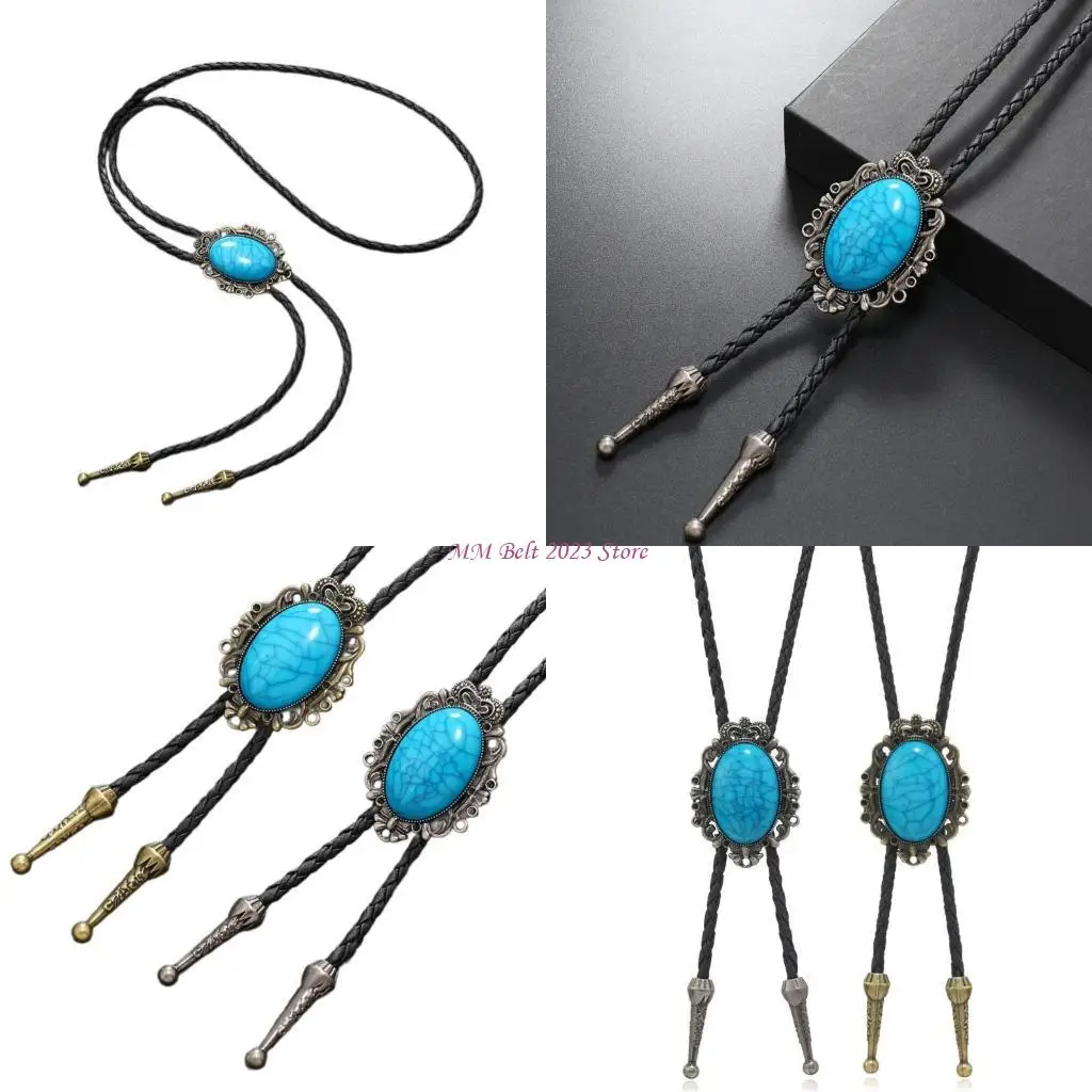 49ME Turquoise Necklace Men Bolo Tie Hipsters Costume Neck Tie Collar Pendant Jewelry
49ME Turquoise Necklace Men Bolo Tie Hipsters Costume Neck Tie Collar Pendant Jewelry
