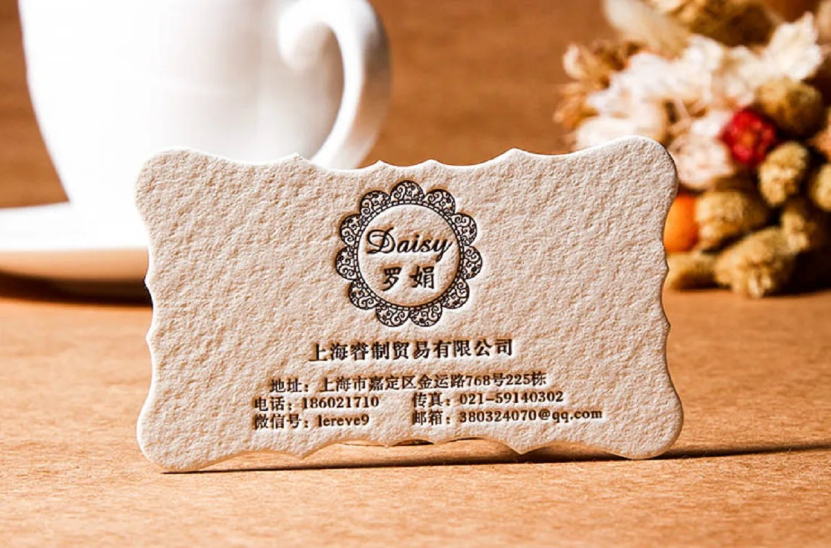 638gsm Cotton Paper Beige Business Card Letterpress Customized Design Printing Ultra Thick High Grade
638gsm Cotton Paper Beige Business Card Letterpress Customized Design Printing Ultra Thick High Grade