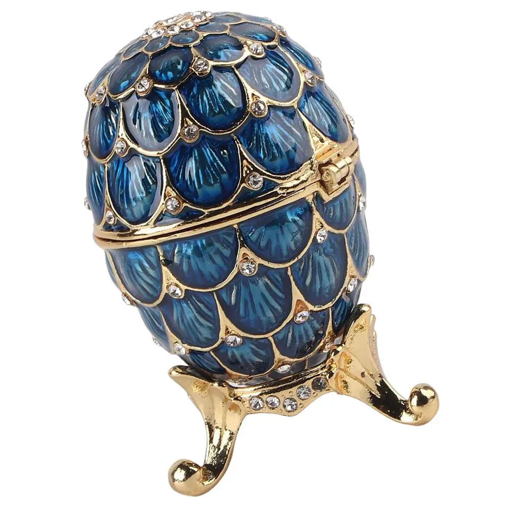 Easter Egg Jewelry Box Vintage Enameled Alloy Trinket Box Decorative Jewelry Storage Container Vanity Decor Gift for Women
Easter Egg Jewelry Box Vintage Enameled Alloy Trinket Box Decorative Jewelry Storage Container Vanity Decor Gift for Women