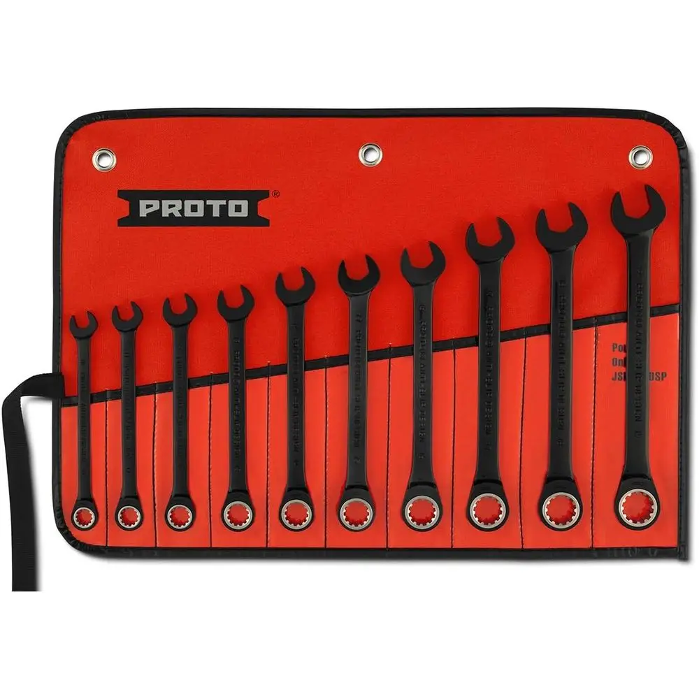 10-Piece Non-Reversible Combination Ratchet Wrench Set - Spline
10-Piece Non-Reversible Combination Ratchet Wrench Set - Spline