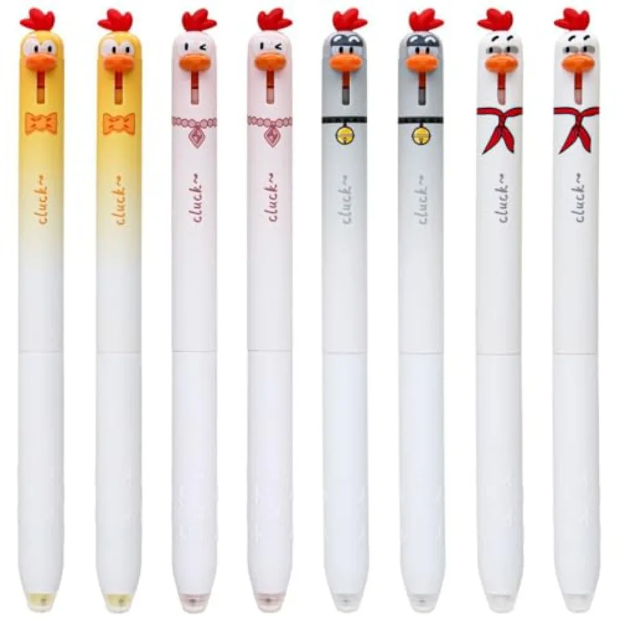 8 PCS Chicken Erasable Pen Novelty Retractable Chick Pens Cute Cartoon Animal Pen Blue Gel Ink ST Nib for Writing Party Office
8 PCS Chicken Erasable Pen Novelty Retractable Chick Pens Cute Cartoon Animal Pen Blue Gel Ink ST Nib for Writing Party Office