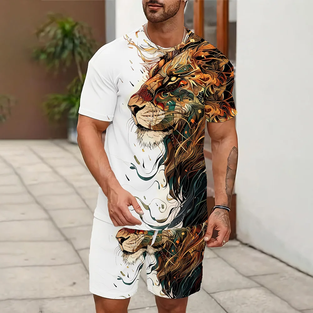 2025 Men's Casual T-shirt Shorts Set 3D Printed Beach Tops Drawstring Elastic Waist Beach Shorts Fashion Men's Clothing Outfits
2025 Men's Casual T-shirt Shorts Set 3D Printed Beach Tops Drawstring Elastic Waist Beach Shorts Fashion Men's Clothing Outfits
