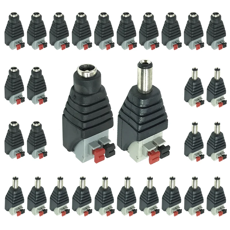 5/20/100PCS 2.1*5.5mm DC Male DC Female Connector DC Power Jack Adapter Plug Connector For CCTV Camera Single Color Led Strip
5/20/100PCS 2.1*5.5mm DC Male DC Female Connector DC Power Jack Adapter Plug Connector For CCTV Camera Single Color Led Strip