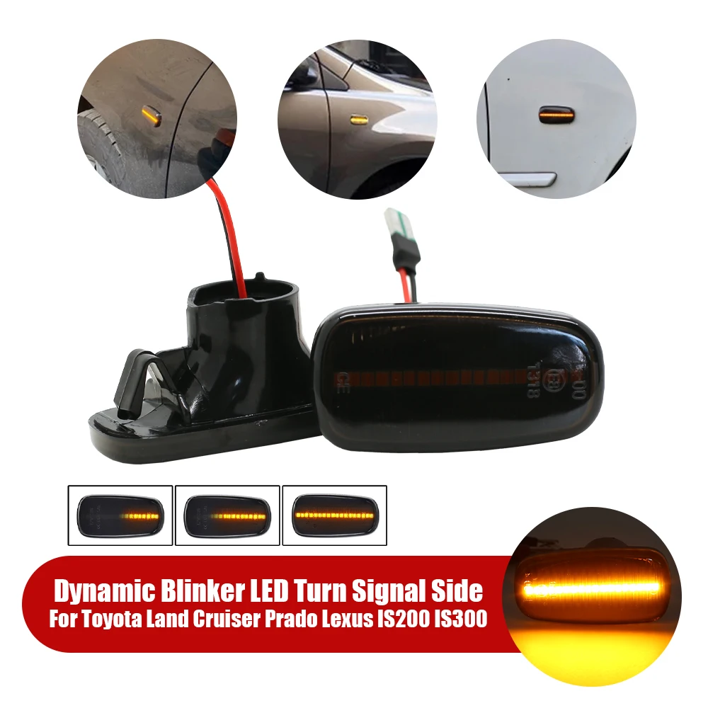 Динамический мигающий светодиодный указатель поворота, боковой габаритный фонарь для Toyota Land Cruiser 200 Prado J120 Kluger для Lexus IS200 IS300
Динамический мигающий светодиодный указатель поворота, боковой габаритный фонарь для Toyota Land Cruiser 200 Prado J120 Kluger для Lexus IS200 IS300