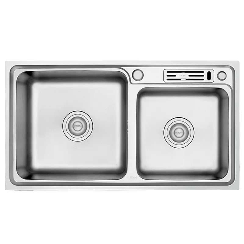 Stainless steel sink Thickened multifunctional stainless steel integrated vegetable sink Double sink kitchen
Stainless steel sink Thickened multifunctional stainless steel integrated vegetable sink Double sink kitchen