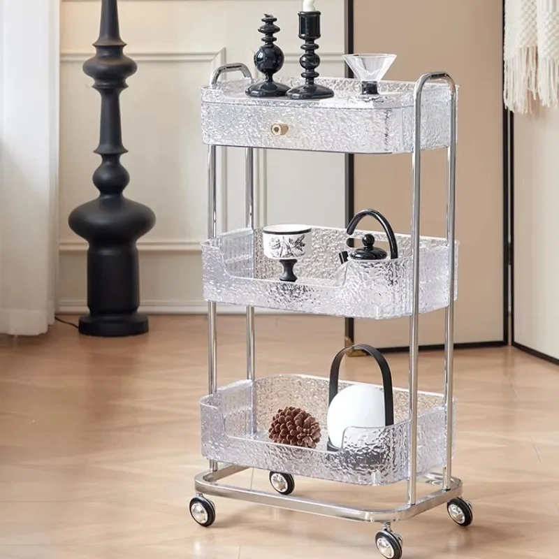 Clear Acrylic Rolling Utility Cart, Luxury 3-Tier Storage Trolley with Lockable Wheels, Transparent Mobile Shelf on Casters
Clear Acrylic Rolling Utility Cart, Luxury 3-Tier Storage Trolley with Lockable Wheels, Transparent Mobile Shelf on Casters