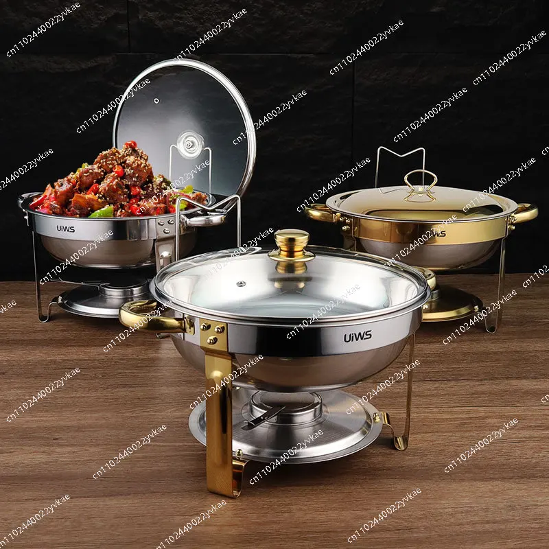 4.5L round dining stove, light luxury, stainless steel, restaurant, dinner, suitable for the new detachable and hanging golden
4.5L round dining stove, light luxury, stainless steel, restaurant, dinner, suitable for the new detachable and hanging golden