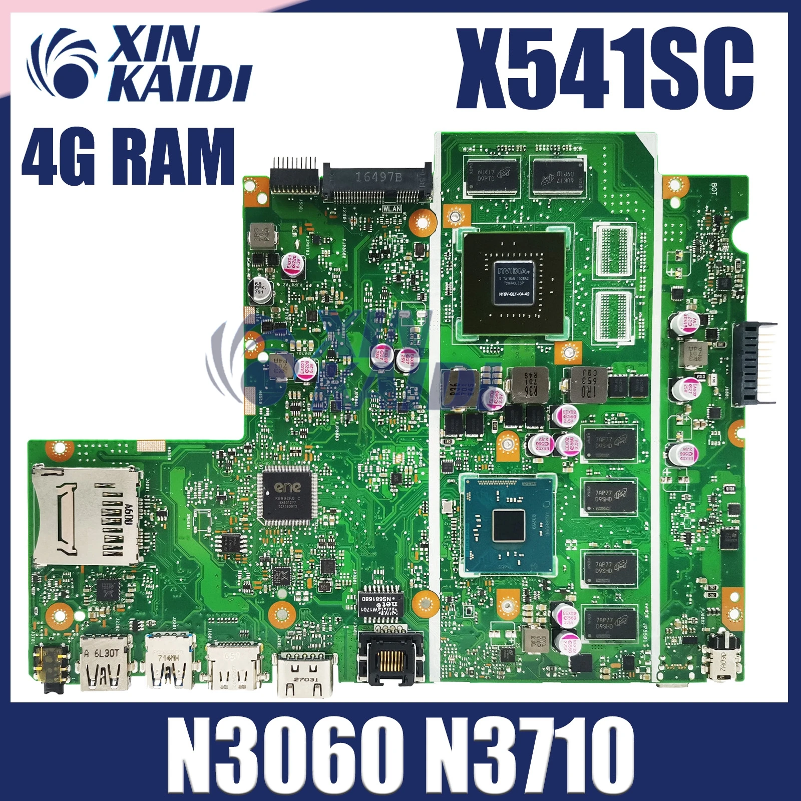 X541SC Mainboard For ASUS X541S X541 A541SC F541SC D541SC R541SC Laptop Motherboard W/N3060 N3710 CPU 4GB-Memory GT810M
X541SC Mainboard For ASUS X541S X541 A541SC F541SC D541SC R541SC Laptop Motherboard W/N3060 N3710 CPU 4GB-Memory GT810M