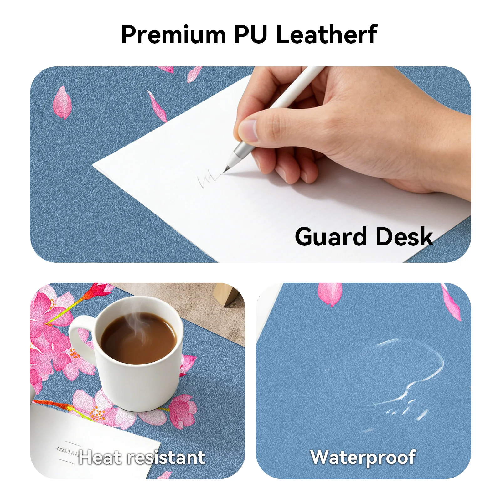 Sakura Leather Desk Pad Protector, Large Mouse Pad, Non-Slip Blotter, Laptop Desk Pad, Waterproof Writing Pad for Office/ Home
Sakura Leather Desk Pad Protector, Large Mouse Pad, Non-Slip Blotter, Laptop Desk Pad, Waterproof Writing Pad for Office/ Home