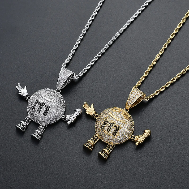 Hip Hop AAA CZ Stone Paved Bling Iced Out Cartoon Character Microphone Pendant Necklace for Men Rapper Jewelry Gold Silver Color
Hip Hop AAA CZ Stone Paved Bling Iced Out Cartoon Character Microphone Pendant Necklace for Men Rapper Jewelry Gold Silver Color