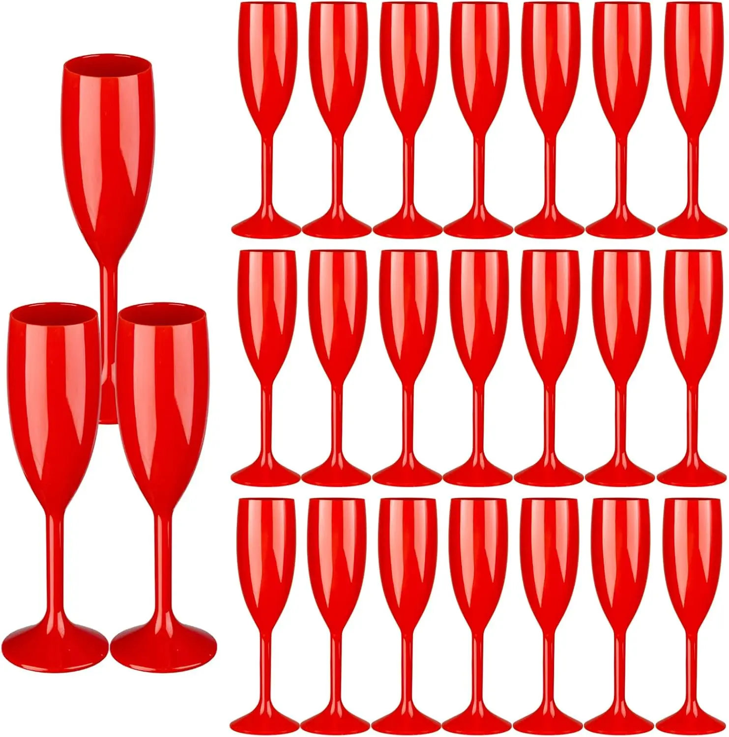 24pcs Red Champagne Flutes,6OZ Acrylic Champagne Glasses Plastic Goblets Wine Mimosa Glasses Wedding Toasting Shatterpro
24pcs Red Champagne Flutes,6OZ Acrylic Champagne Glasses Plastic Goblets Wine Mimosa Glasses Wedding Toasting Shatterpro