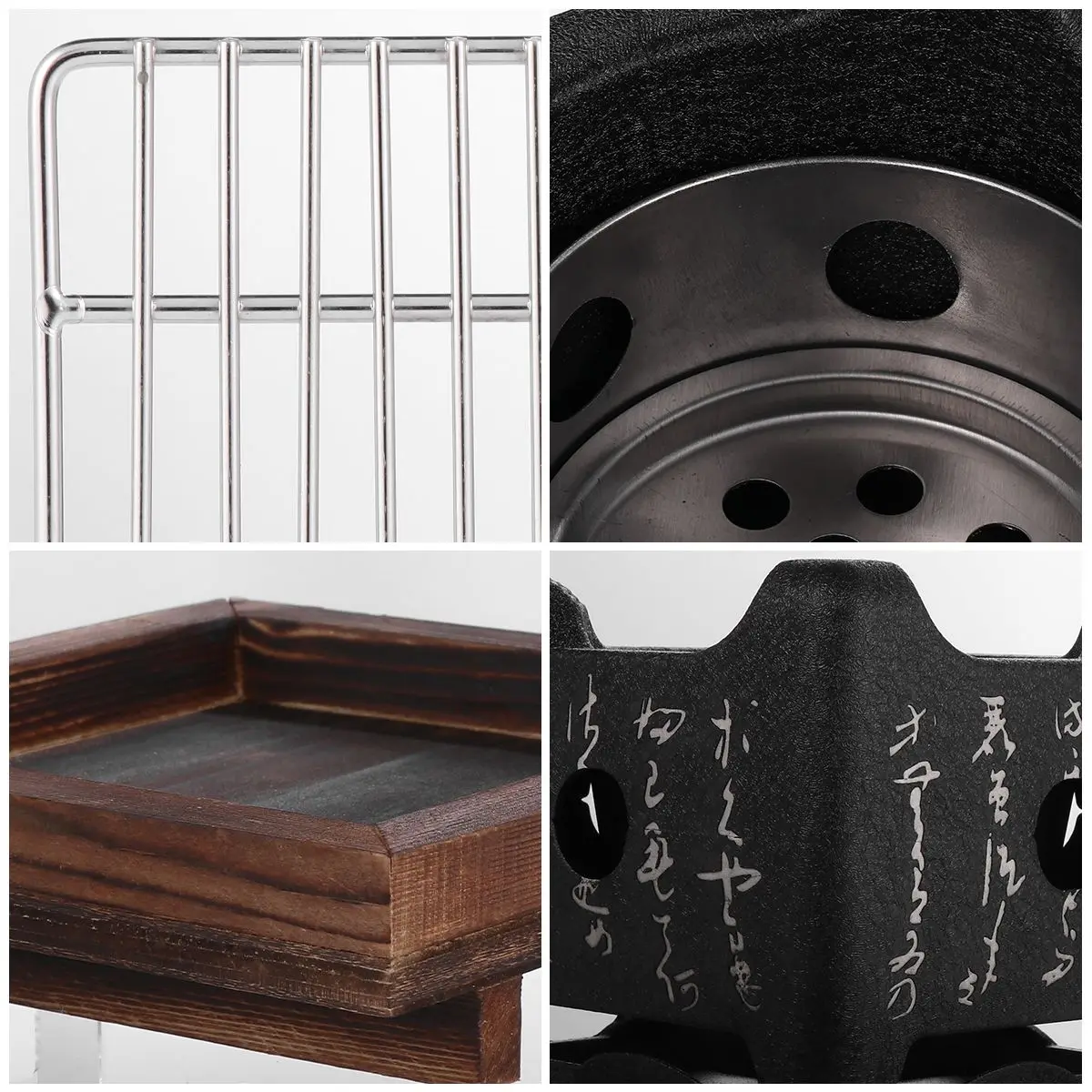 Japanese Style BBQ Rack Small Size Light Weight Wood Base Anti Hot Ventilation Design Full Combustion Roasting Rack Home
Japanese Style BBQ Rack Small Size Light Weight Wood Base Anti Hot Ventilation Design Full Combustion Roasting Rack Home