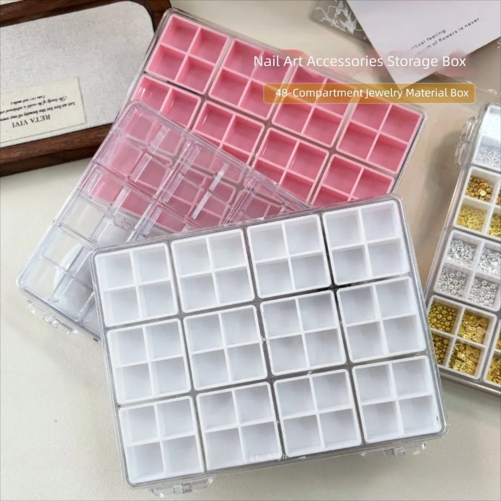 48 Grids Nail Accessories Storage Box Big Size Transparent Jewelry Earrings Display Box Four Grid Stackable
48 Grids Nail Accessories Storage Box Big Size Transparent Jewelry Earrings Display Box Four Grid Stackable
