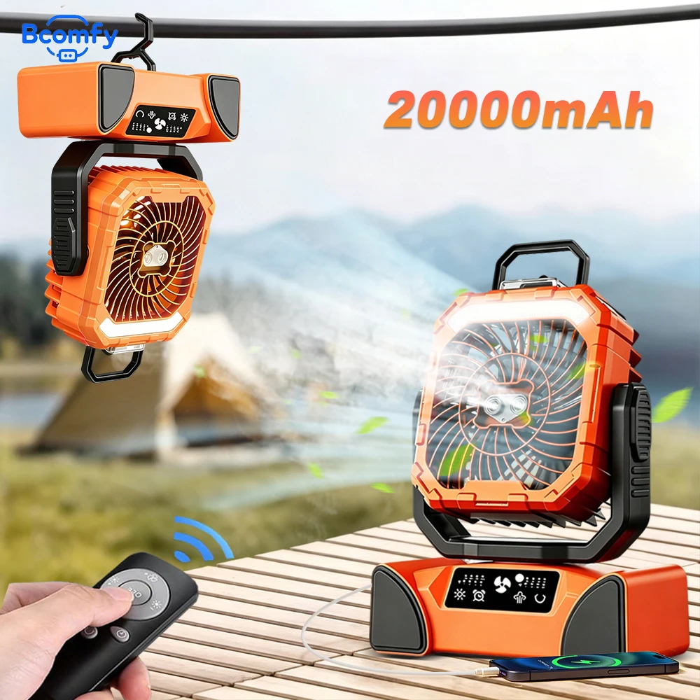 20000mAh Camping Fan Outdoor Wireless Tent Ceiling Fan Portable Rechargeable Spray Fans with Lighting Power Bank Remote Control
20000mAh Camping Fan Outdoor Wireless Tent Ceiling Fan Portable Rechargeable Spray Fans with Lighting Power Bank Remote Control