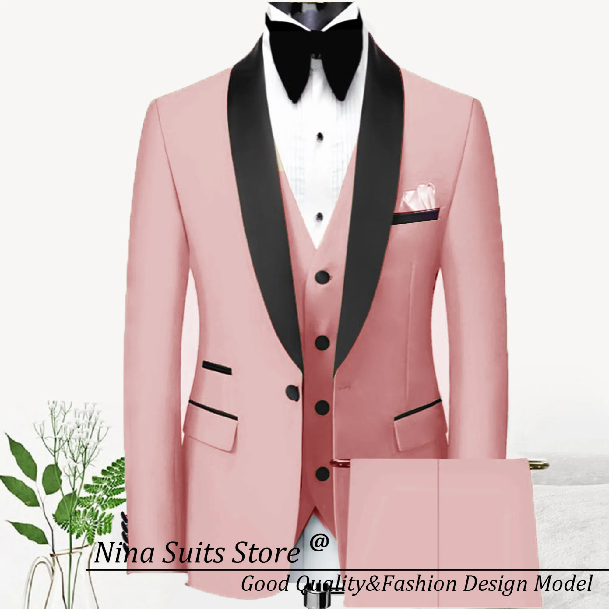 G&N Male Suit 2026 New Men's Casual Business Pink Slim Jacket Pants Vest 3 Pieces Sets Elegant Wedding Party Evening Pant Suits
G&N Male Suit 2026 New Men's Casual Business Pink Slim Jacket Pants Vest 3 Pieces Sets Elegant Wedding Party Evening Pant Suits