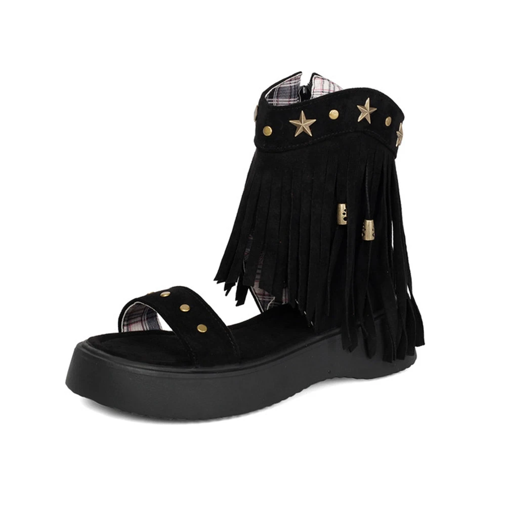 Women Tassel Platform Sandals Flatform Gladiator Sandalias 34-46 Black Brown Inside Zipper Summer Casual Beach Party Shoes L31
Women Tassel Platform Sandals Flatform Gladiator Sandalias 34-46 Black Brown Inside Zipper Summer Casual Beach Party Shoes L31