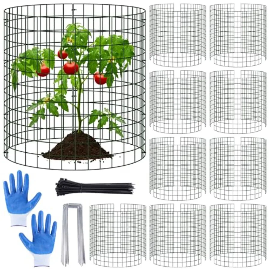 Plant Protectors from Animals, 13.5" Dia X 14" H Wire Plant Protector Cage, 30pcs Metal Mesh Garden Cloches to Keep Rabbits, Sq
Plant Protectors from Animals, 13.5" Dia X 14" H Wire Plant Protector Cage, 30pcs Metal Mesh Garden Cloches to Keep Rabbits, Sq