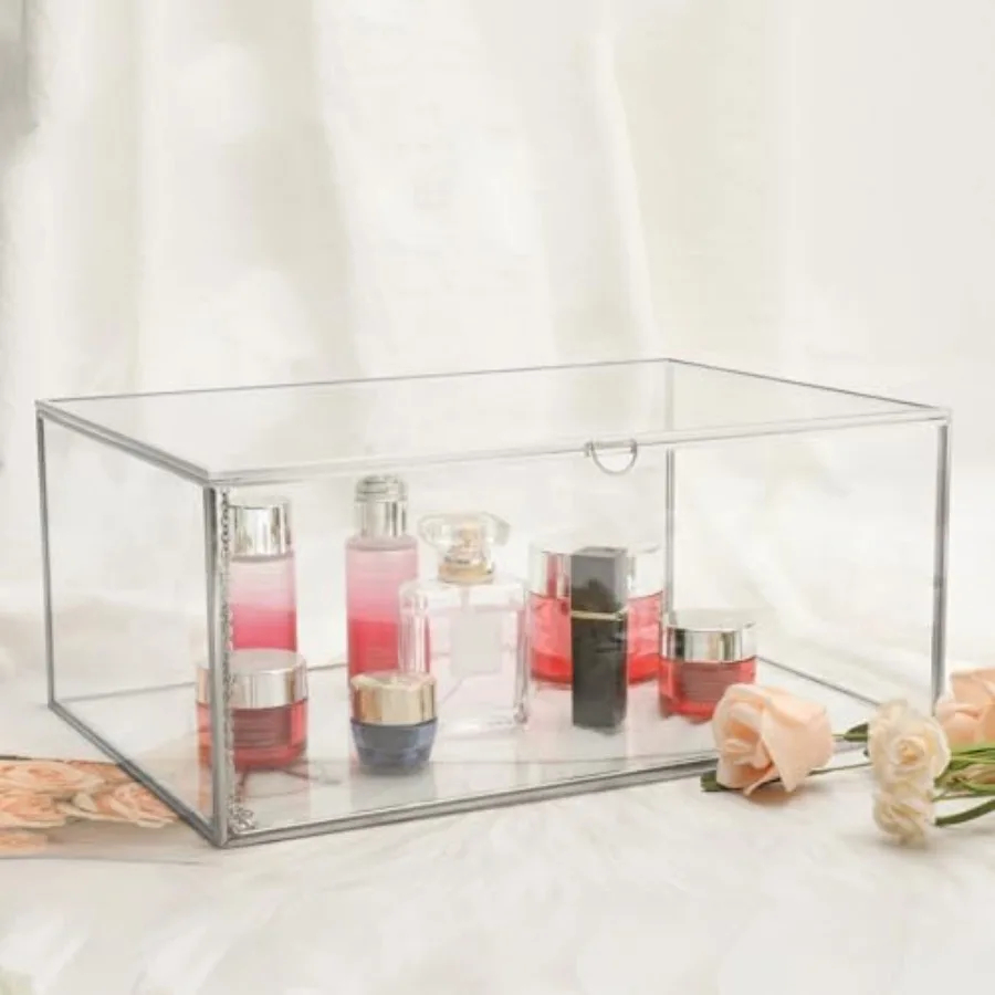 Vintage Glass Box with Lid - Clear Jewelry Glass Display Box Keepsake Box - Home Decor Decorative Box for Trinket Rings Bracele
Vintage Glass Box with Lid - Clear Jewelry Glass Display Box Keepsake Box - Home Decor Decorative Box for Trinket Rings Bracele