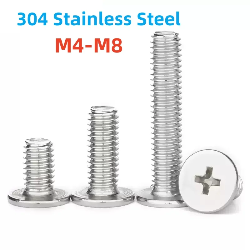 304 Stainless Steel Cross Phillips Ultra Thin Flat Wafer Head Screw M4 M5 M6 M8 Laptop Bolt Length: 4-150 mm
304 Stainless Steel Cross Phillips Ultra Thin Flat Wafer Head Screw M4 M5 M6 M8 Laptop Bolt Length: 4-150 mm