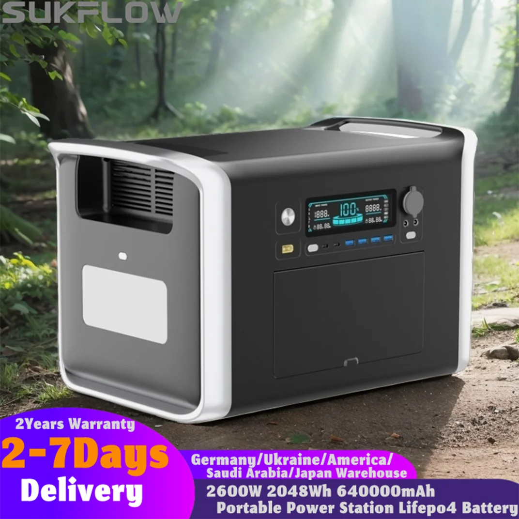 Portable Power Station 2048Wh 2600W Power Bank Emergency Backup High-power Power Supply for Home / Camping Outdoor,Power outage
Portable Power Station 2048Wh 2600W Power Bank Emergency Backup High-power Power Supply for Home / Camping Outdoor,Power outage