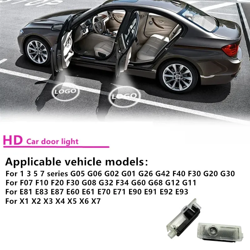 For BMW X1 X3 X4 X5 X6 X7 F10 F20 F30 E81 E83 E87 E60 E61 E70 E90 LED Car Door Projector Welcome Ghost Shadow Light Accessories
For BMW X1 X3 X4 X5 X6 X7 F10 F20 F30 E81 E83 E87 E60 E61 E70 E90 LED Car Door Projector Welcome Ghost Shadow Light Accessories