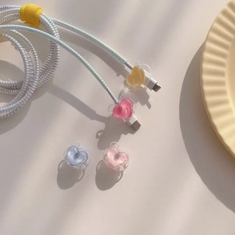 1pc Heart Charger Protector Cable for Iphone 13 Type-C Cable Android Data Line Cover Organizer Cable Protector Cute Universal
1pc Heart Charger Protector Cable for Iphone 13 Type-C Cable Android Data Line Cover Organizer Cable Protector Cute Universal