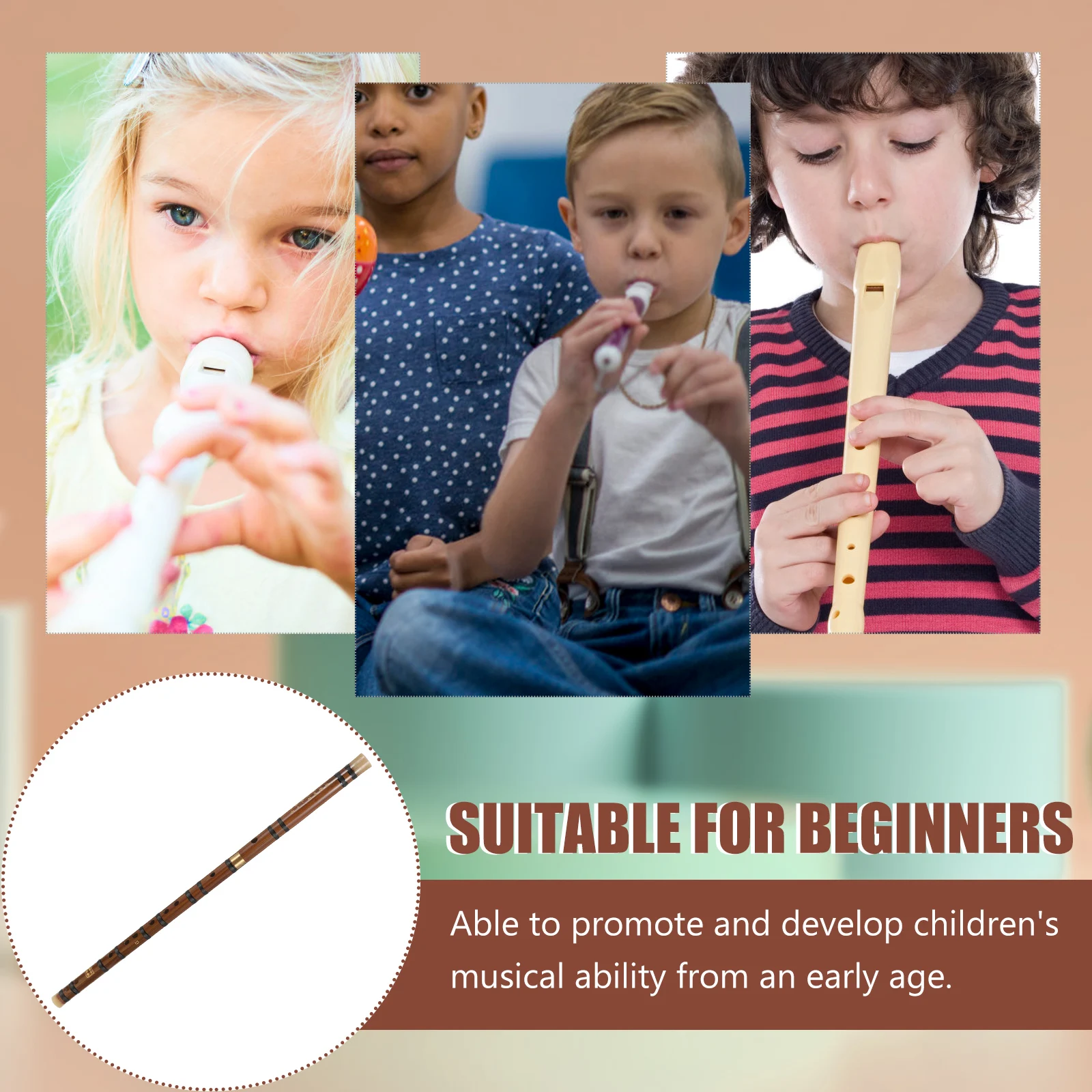 Bamboo Flute for Beginners Kids Musical Instruments Portable Dizi Chinese Traditional Flutes Student
Bamboo Flute for Beginners Kids Musical Instruments Portable Dizi Chinese Traditional Flutes Student