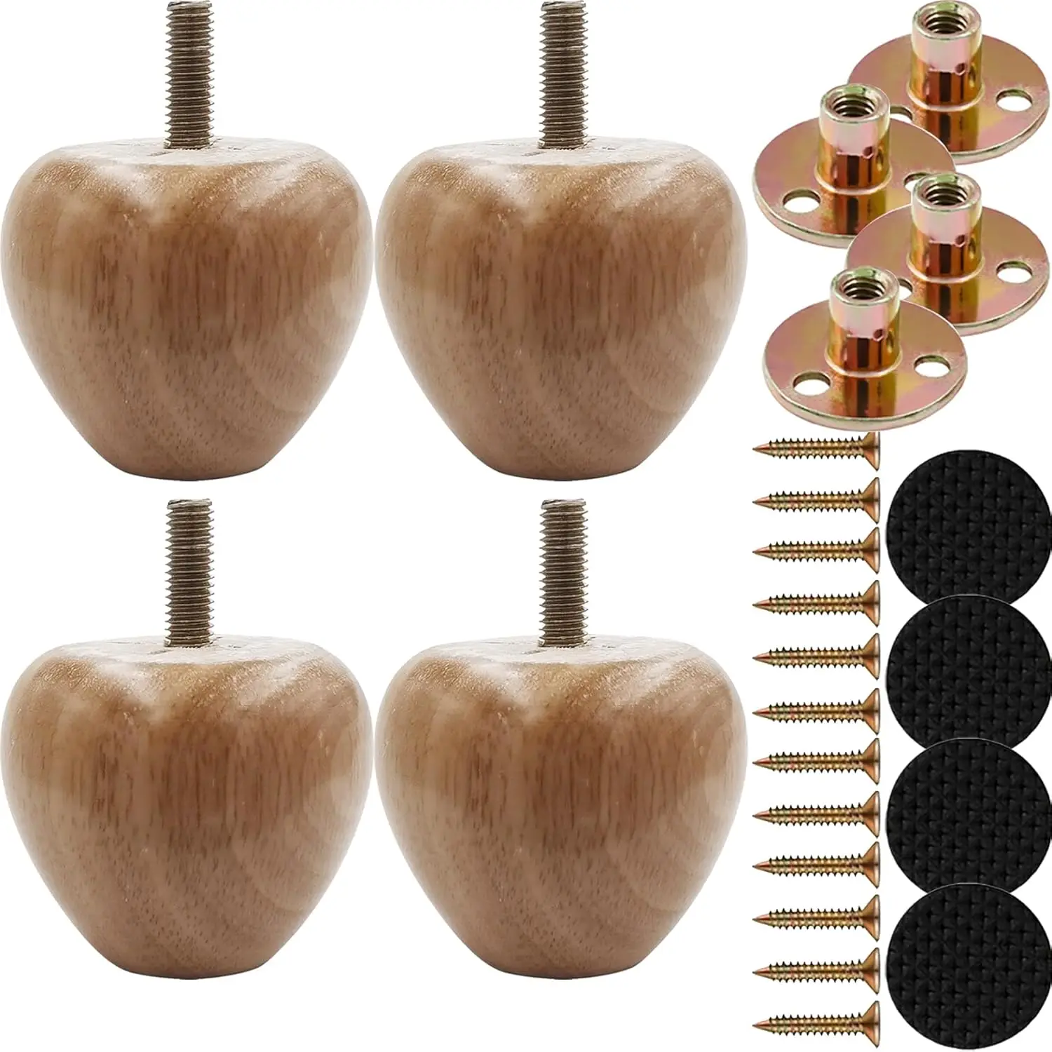 2 Inch Wooden Furniture Legs Solid Wood Sofa Furniture Replacement Legs, Cabinet Legs/Desk/Bookcase Feet DIY, with Mounting Plat
2 Inch Wooden Furniture Legs Solid Wood Sofa Furniture Replacement Legs, Cabinet Legs/Desk/Bookcase Feet DIY, with Mounting Plat