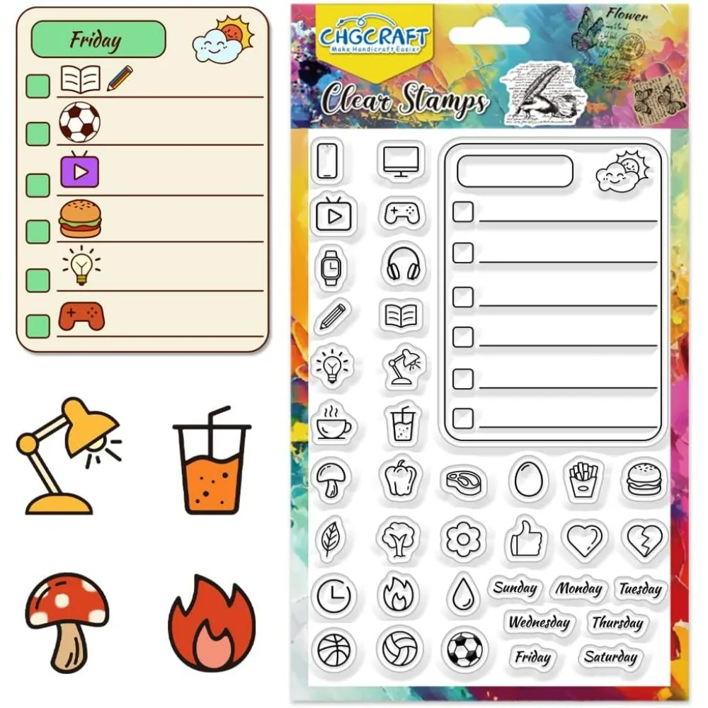 1PC Daily Icons Checklist Week Clear Stamp Clear Stamps Transparent Handicraft Stamps for DIY Scrapbooking Photo
1PC Daily Icons Checklist Week Clear Stamp Clear Stamps Transparent Handicraft Stamps for DIY Scrapbooking Photo