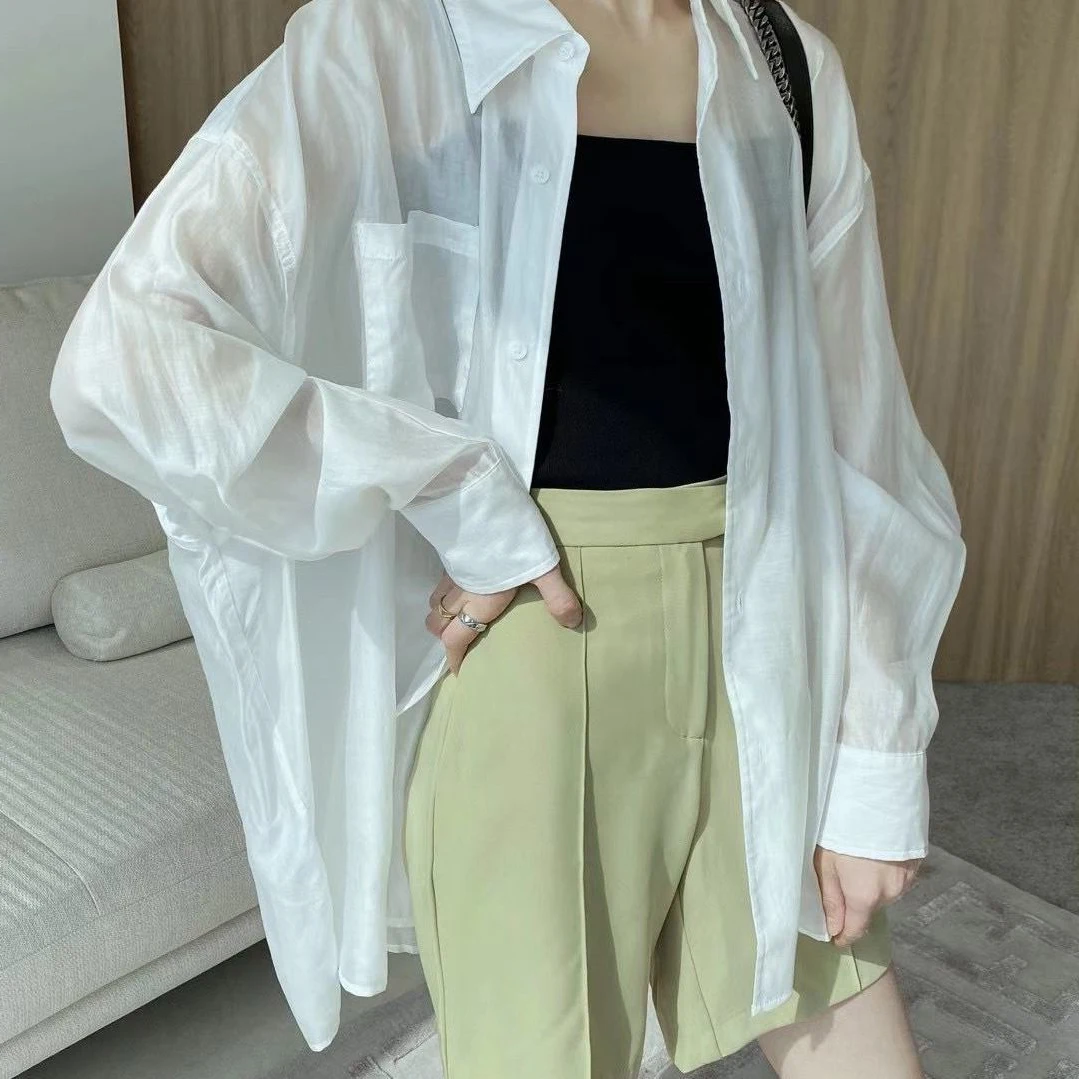 plus Size Summer Thin Loose Women's Sun Protection Shirt Fashionable Air Conditioning Sunscreen Coat Korean Style Collar
plus Size Summer Thin Loose Women's Sun Protection Shirt Fashionable Air Conditioning Sunscreen Coat Korean Style Collar