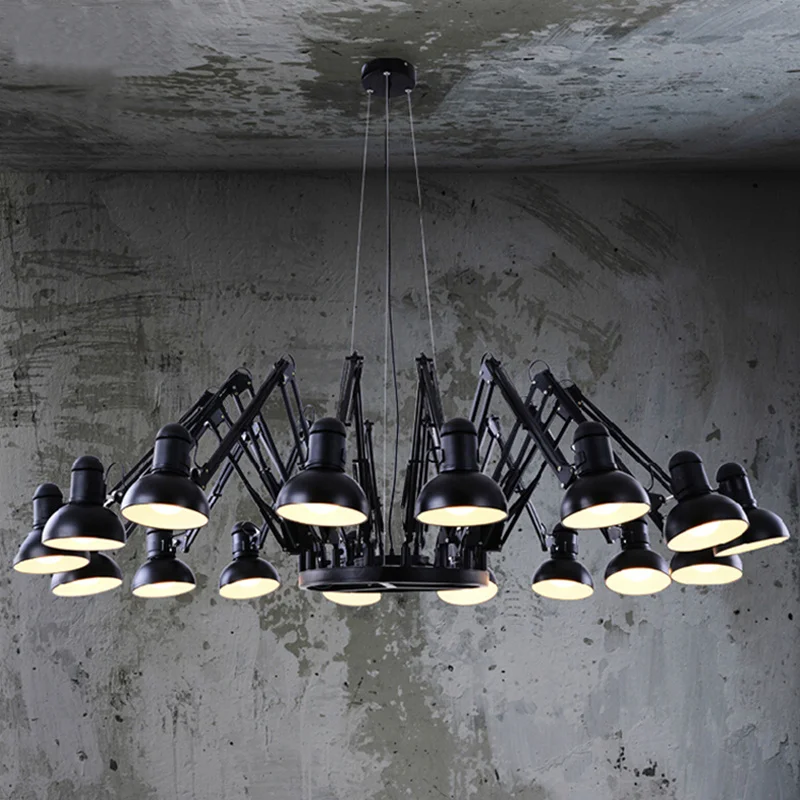 Modern Creative Black White Spider Iron Chandeliers Industrial Metal Hanging Lamps Office Telescopic Pendant Folding Light
Modern Creative Black White Spider Iron Chandeliers Industrial Metal Hanging Lamps Office Telescopic Pendant Folding Light